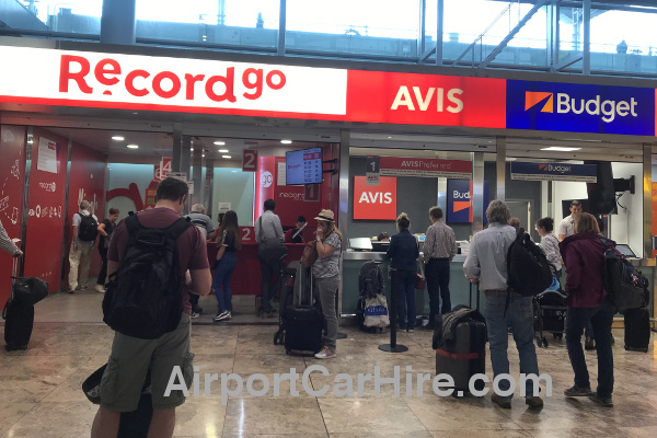 RecordGo, Avis and Budget desks at Alicante Airport