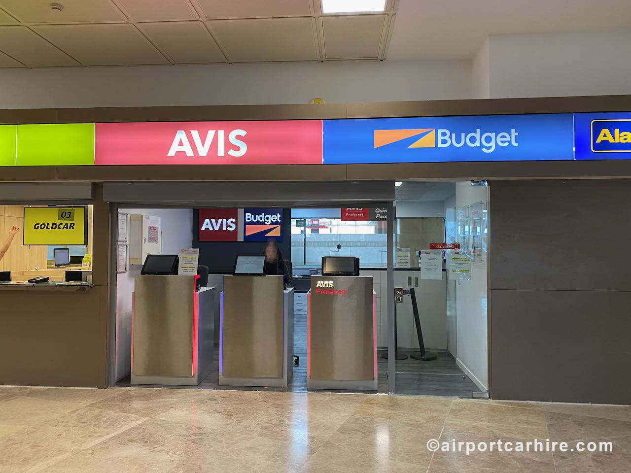 Valencia Airport Avis Car Hire Desk